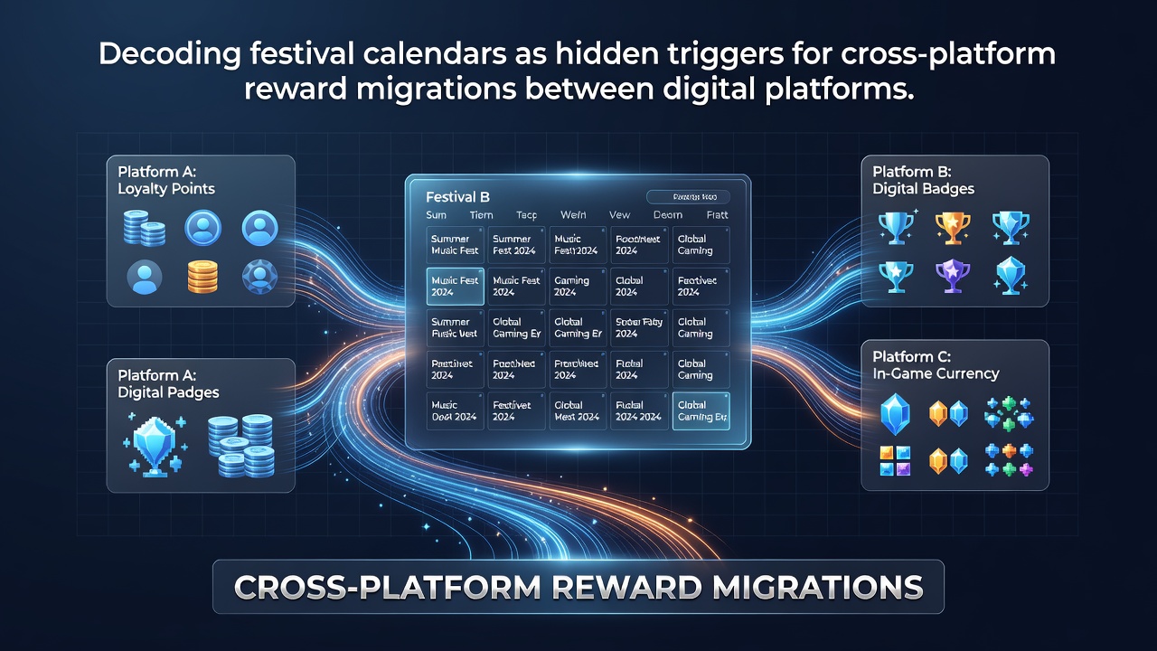 Diagram van data-integraties tussen festivalcalenders en beloningsmigraties in juni 2026