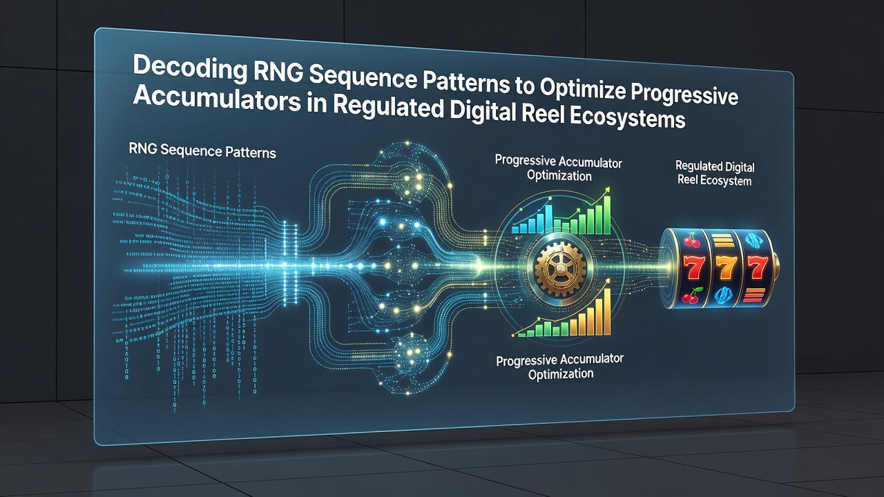 Diagram van RNG-sequenties en progressieve accumulators in digitale slot systemen
