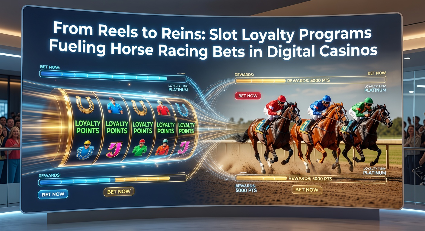 Slotmachine rollen die overgaan in paardenrennen actie op een digitaal casino scherm, symboliserend de transitie van slots naar sportweddenschappen