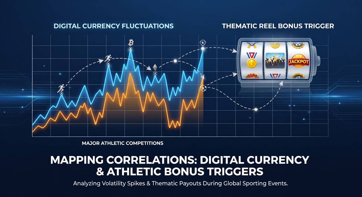 Grafiek die fluctuaties in digitale valuta toont naast activering van thematische reel-bonussen tijdens sportevenementen