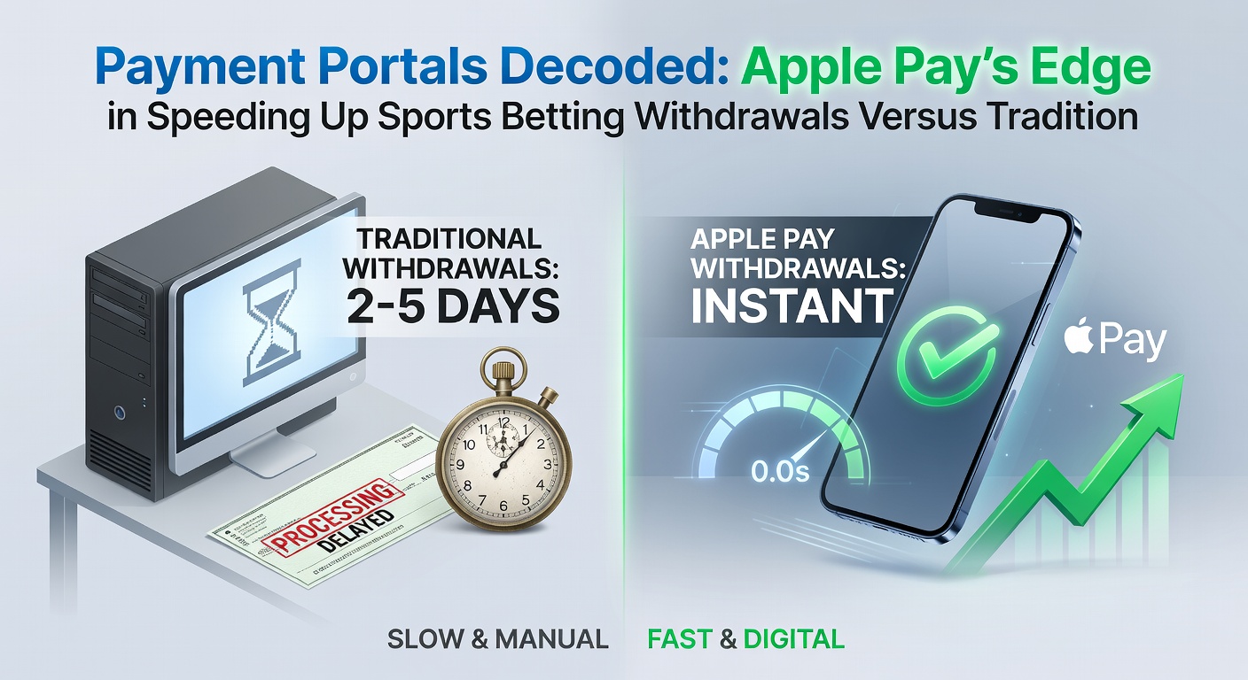 Apple Pay interface op een smartphone tijdens een sportweddenschap uitbetaling, met focus op snelheid en beveiliging