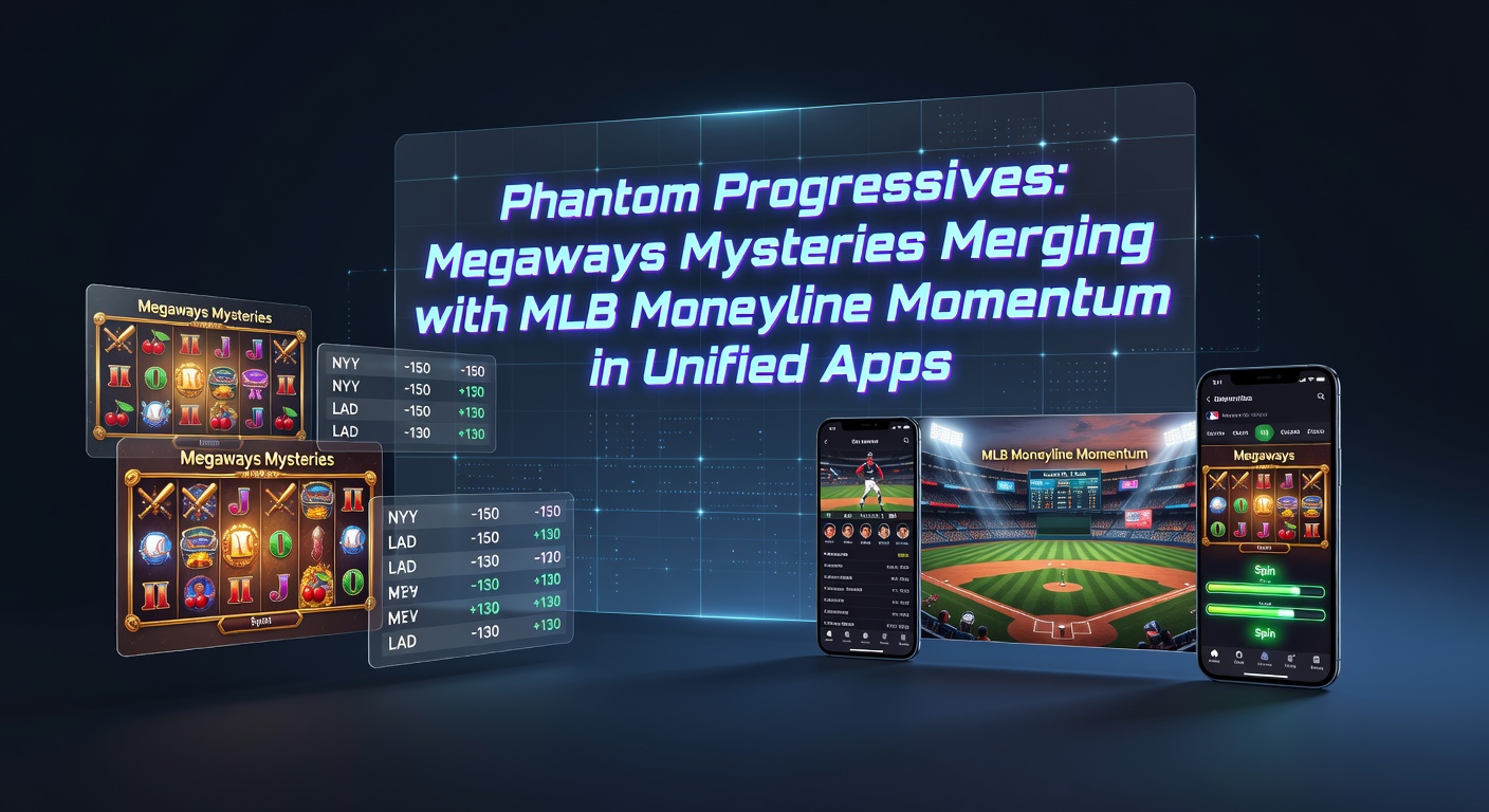 Schermafbeelding van een geünificeerde betting-app met Megaways slots en MLB moneyline odds die samensmelten in een progressieve jackpot-feature