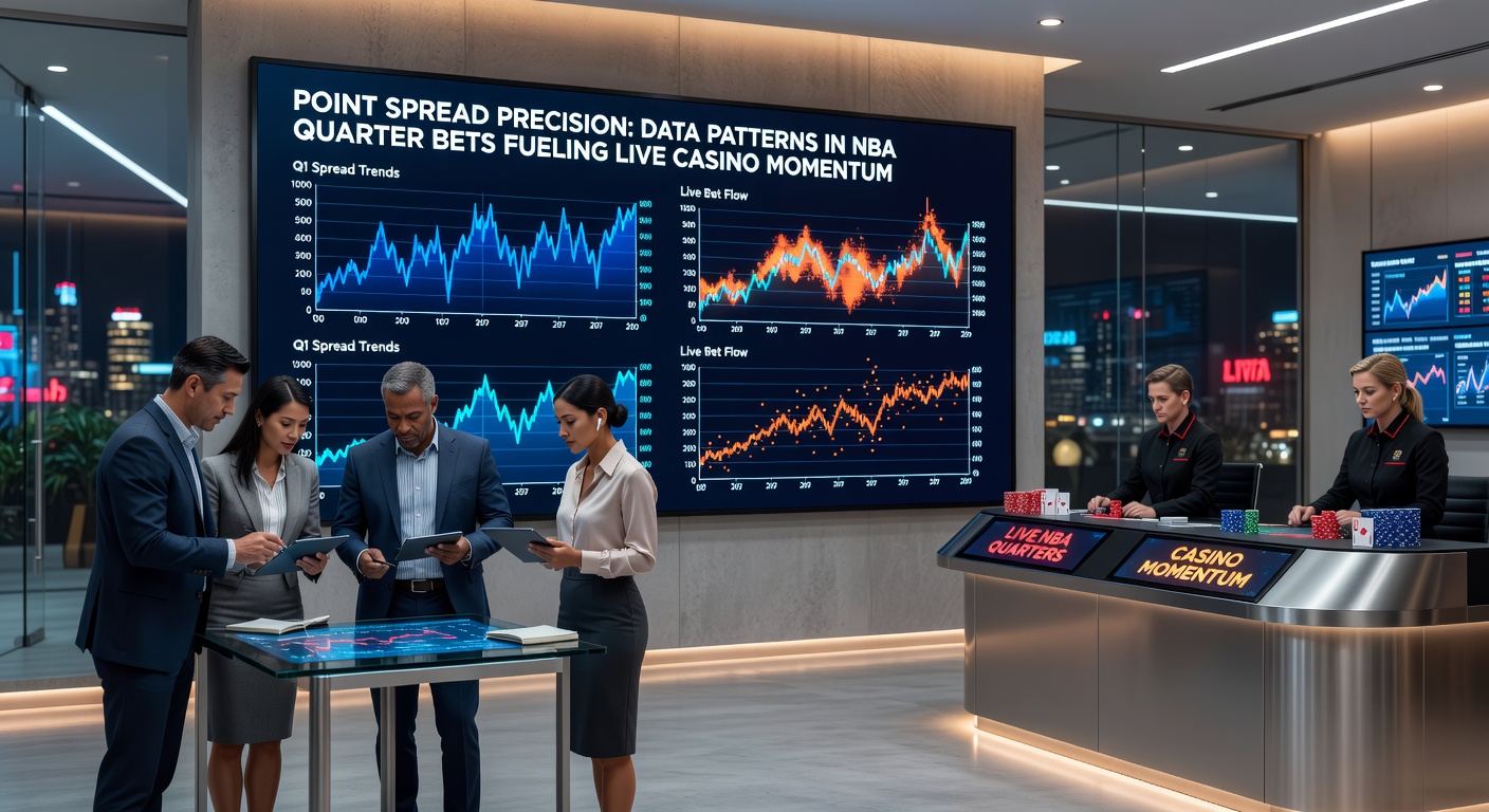 Live casino tafel met NBA overlay, illustrerend momentum van sportbets naar dealer games