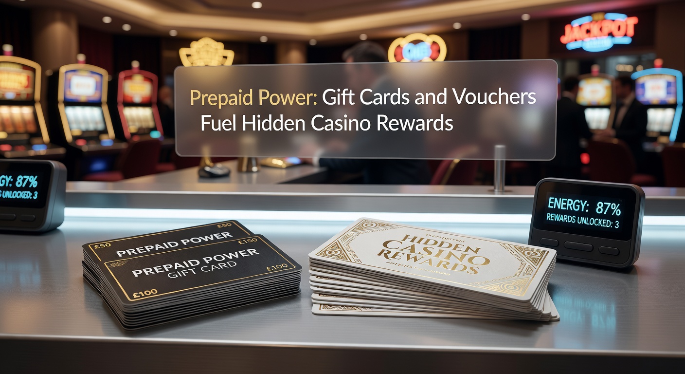 Prepaid cadeaubon met casino-thema, symboliserend verborgen beloningen in gokplatforms