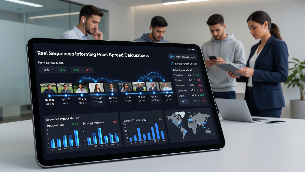 Diagram van data-overdracht tussen reel-engines en sportspread calculators in een mobiele app