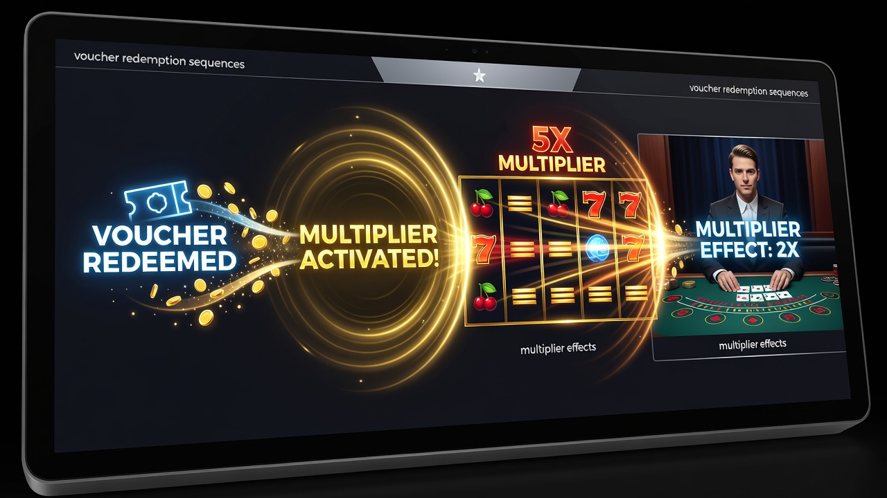 Multipliers overgedragen van slots naar live blackjack via voucher sequenties